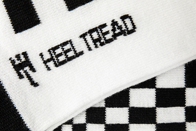 Heel Tread - Pasha Black/White Socks