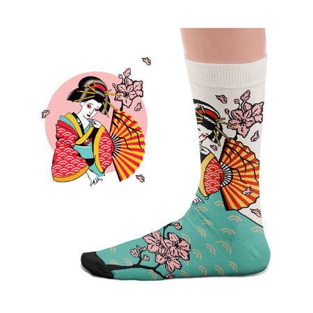 Traditional Geisha Tattoo Socks
