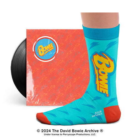 David Bowie Lightning Blue Socks