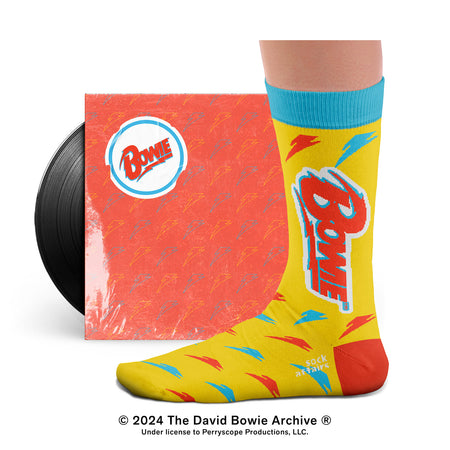 David Bowie Lightning Yellow Socks