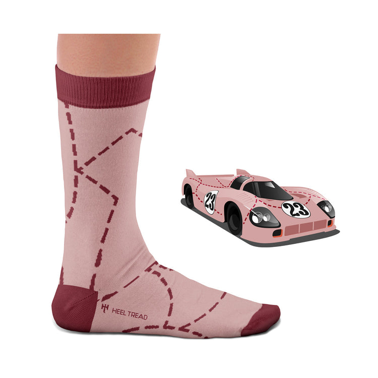 Heel Tread - Pink Pig Socks