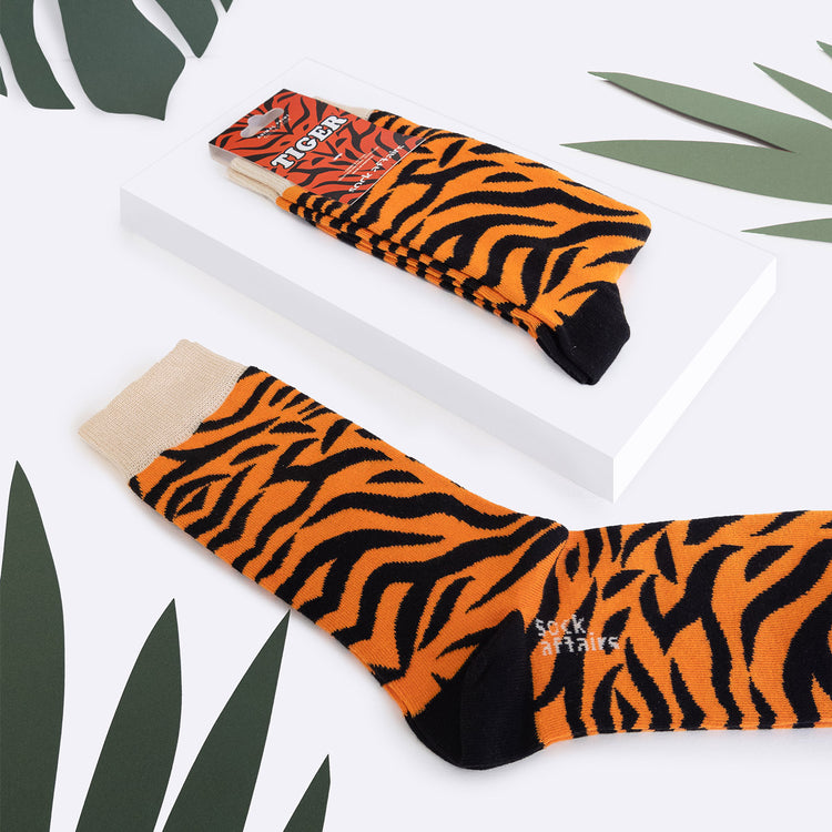 Wild Thing Tiger Socks for Men - Uptown Sox