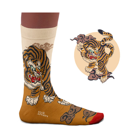 Traditional Tiger Tattoo Socks