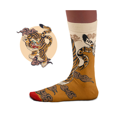 Traditional Tiger Tattoo Socks