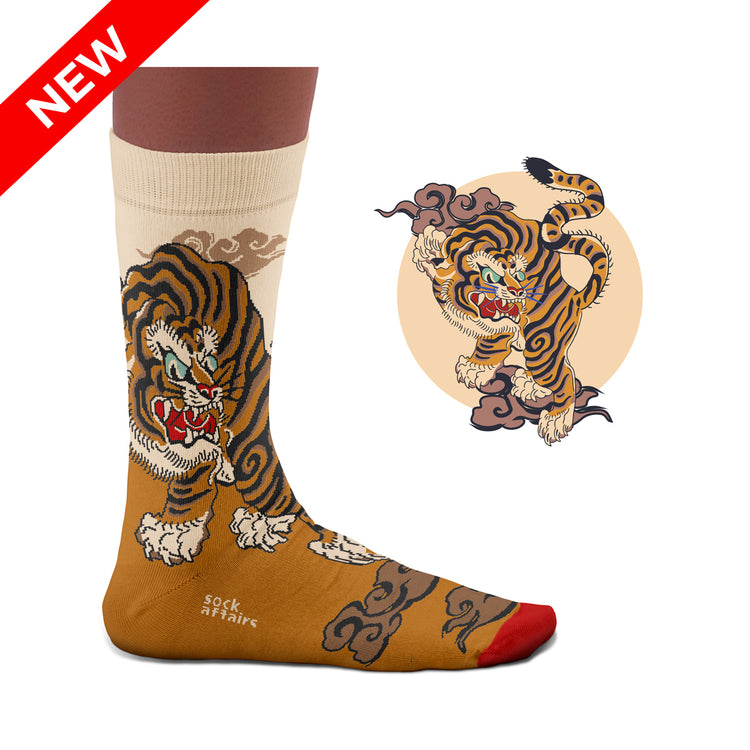 Traditional Tiger Tattoo Socks