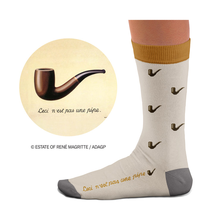 Magritte Not a Pipe Socks