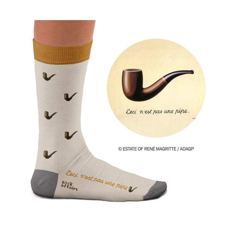 Magritte Not a Pipe Socks