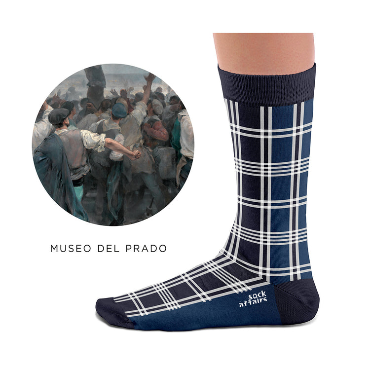 Arte Social Tartan Blue Socks