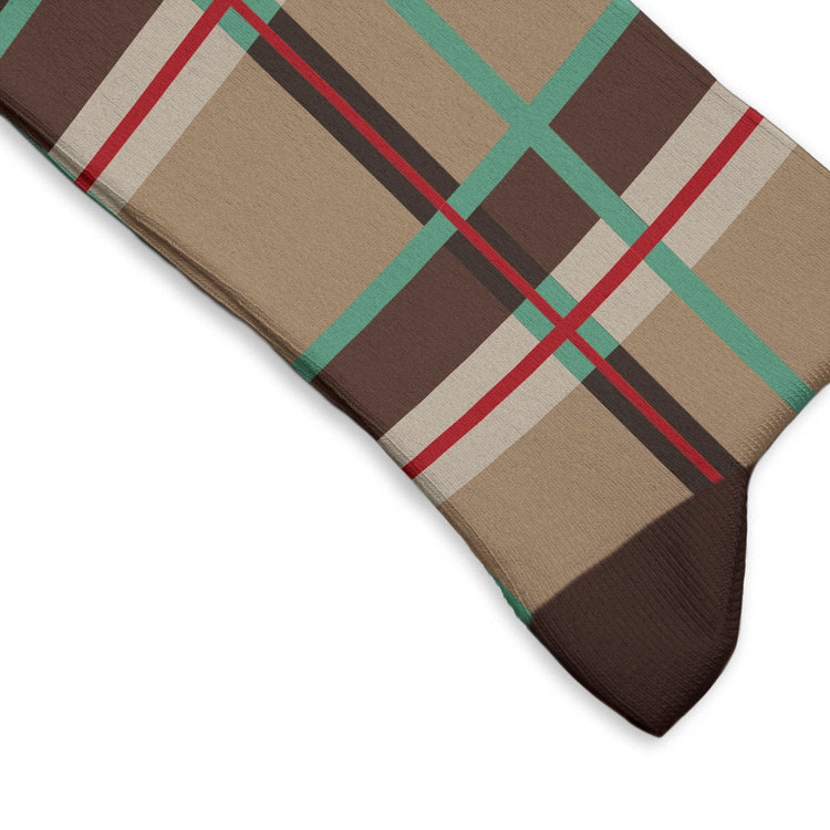 Arte Social Tartan Brown Beige Socks