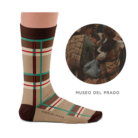 Arte Social Tartan Brown Beige Socks