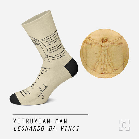 Socken des vitruvianischen Mannes